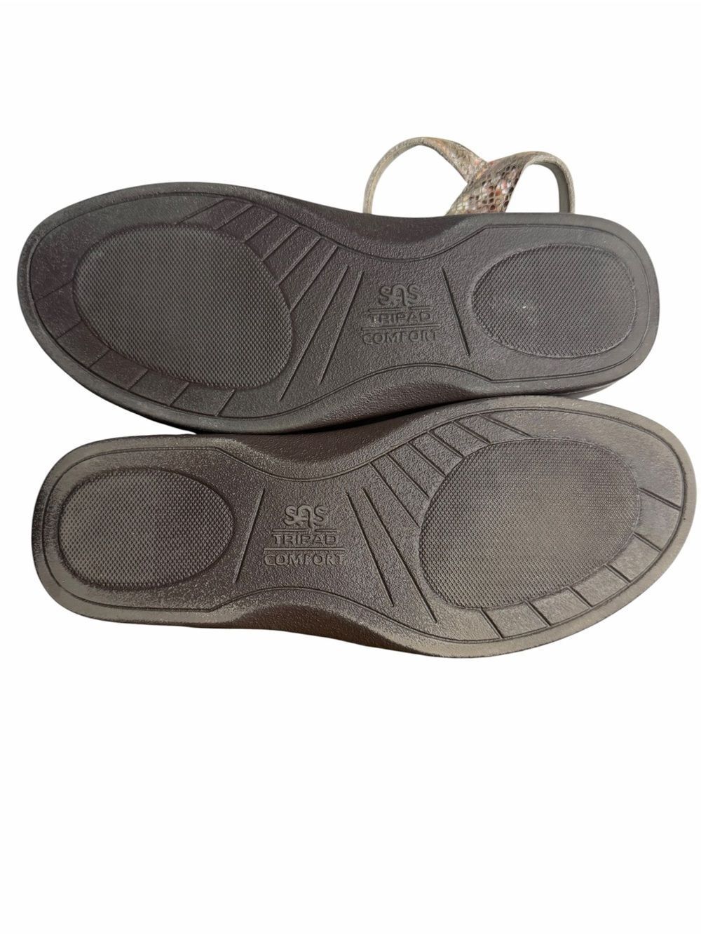 SAS Duo Quarter Strap Sandal size 8 1/2 W Wide Multisnake Taupe Comfort Shoes - Picture 6 of 7